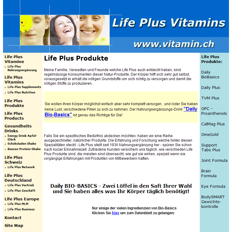 Life Plus Vitamine und NAhrungsergänzung